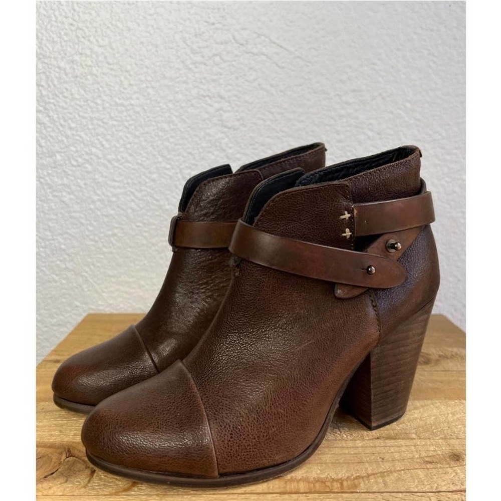 Rag and Bone Harrow Booties Pebbled Dark Brown | 38.5